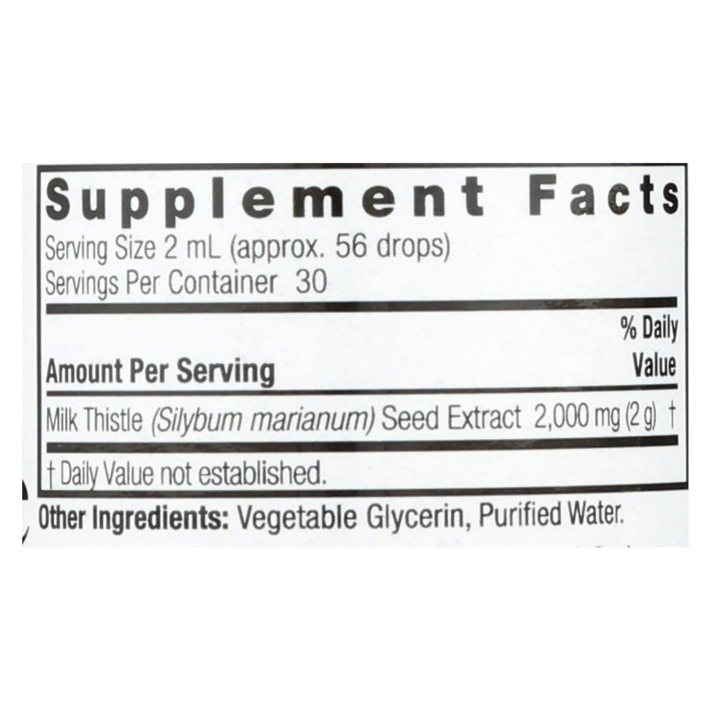 Nature's Answer Milk Thistle Extract, 2 Fl Oz