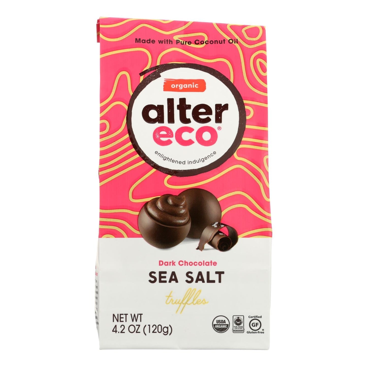Alter Eco Americas Truffles - Sea Salt - 4.2 Oz. Pack of 8
