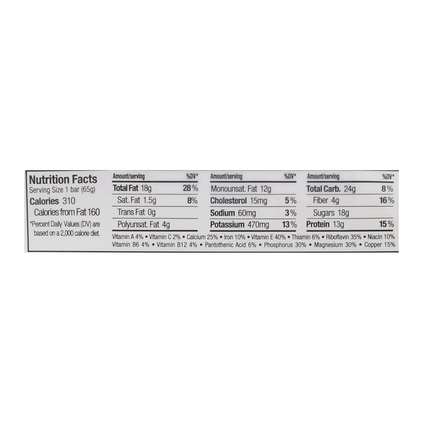 Perfect Bar Almond Butter - Pack of 8 - 2.3 Oz.