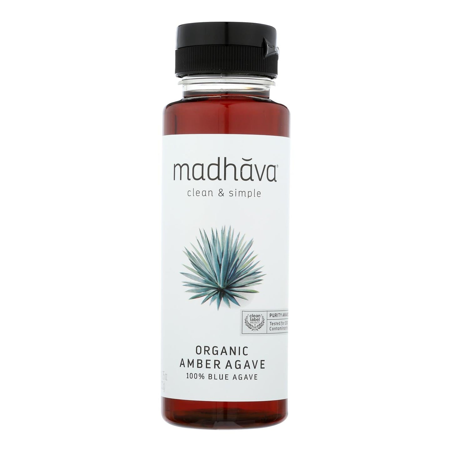 Madhava Organic Amber Agave Honey Nectar, 11.75 Fl Oz, Pack of 6