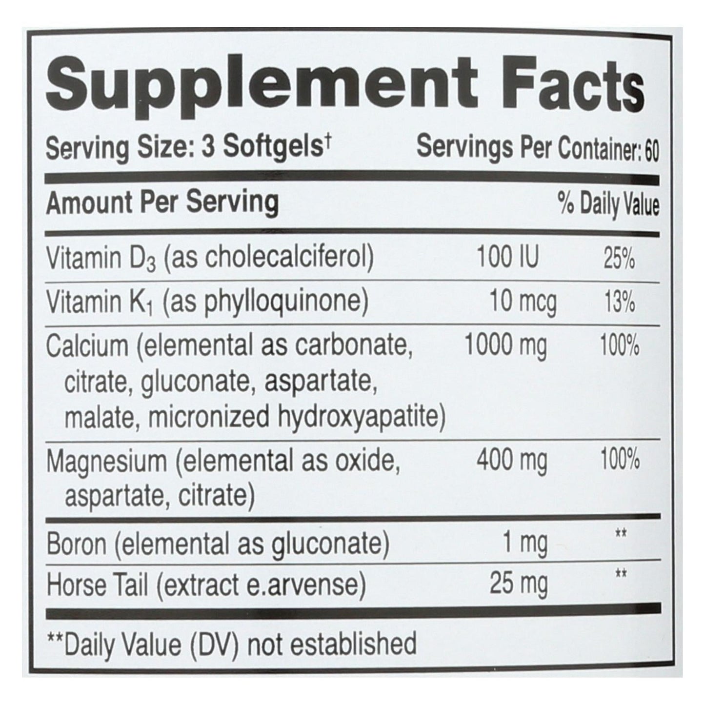 Phyto-Therapy Liquid Calcium with Magnesium (180 Softgels) - 1000mg