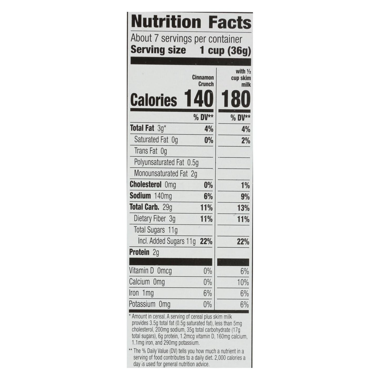 Cascadian Farm Organic Cinnamon Crunch Cereal, 9.2 Oz. (Pack of 10)