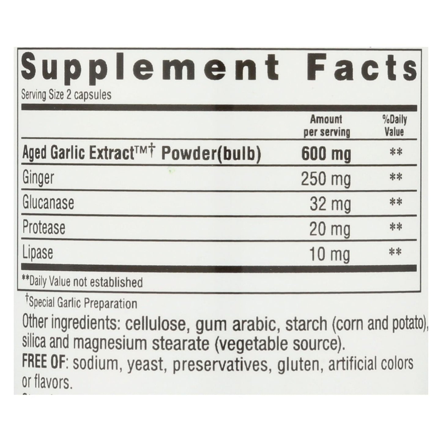 Kyolic Aged Garlic Extract - Candida Cleanse and Digestion Support - 100 Vegetarian Capsules