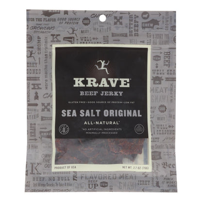 Krave Sea Salt Original Beef Jerky, 8-Pack, 2.7 Oz.
