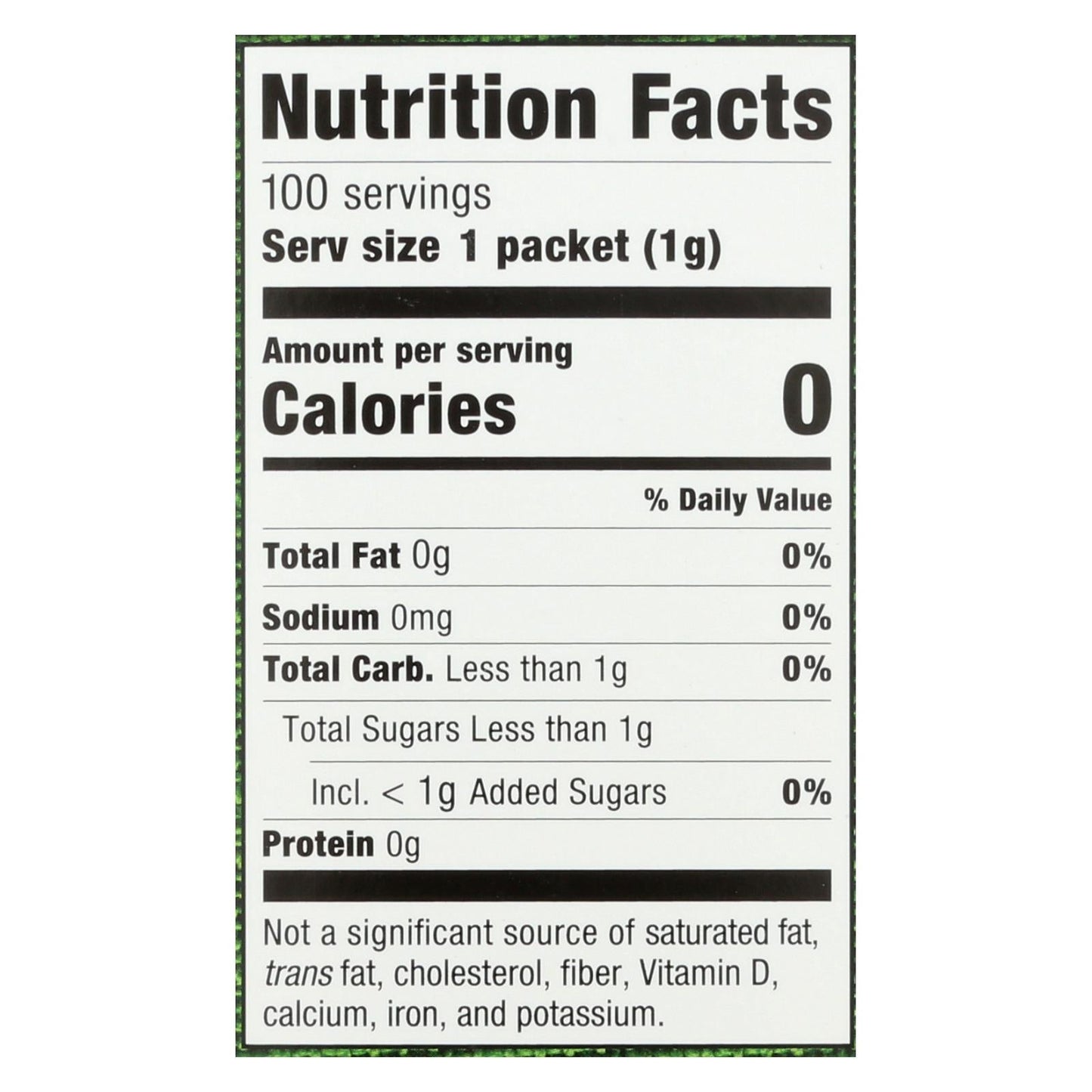 Stevia In The Raw: 1,200 Count No Calorie Natural Sweetener Packets
