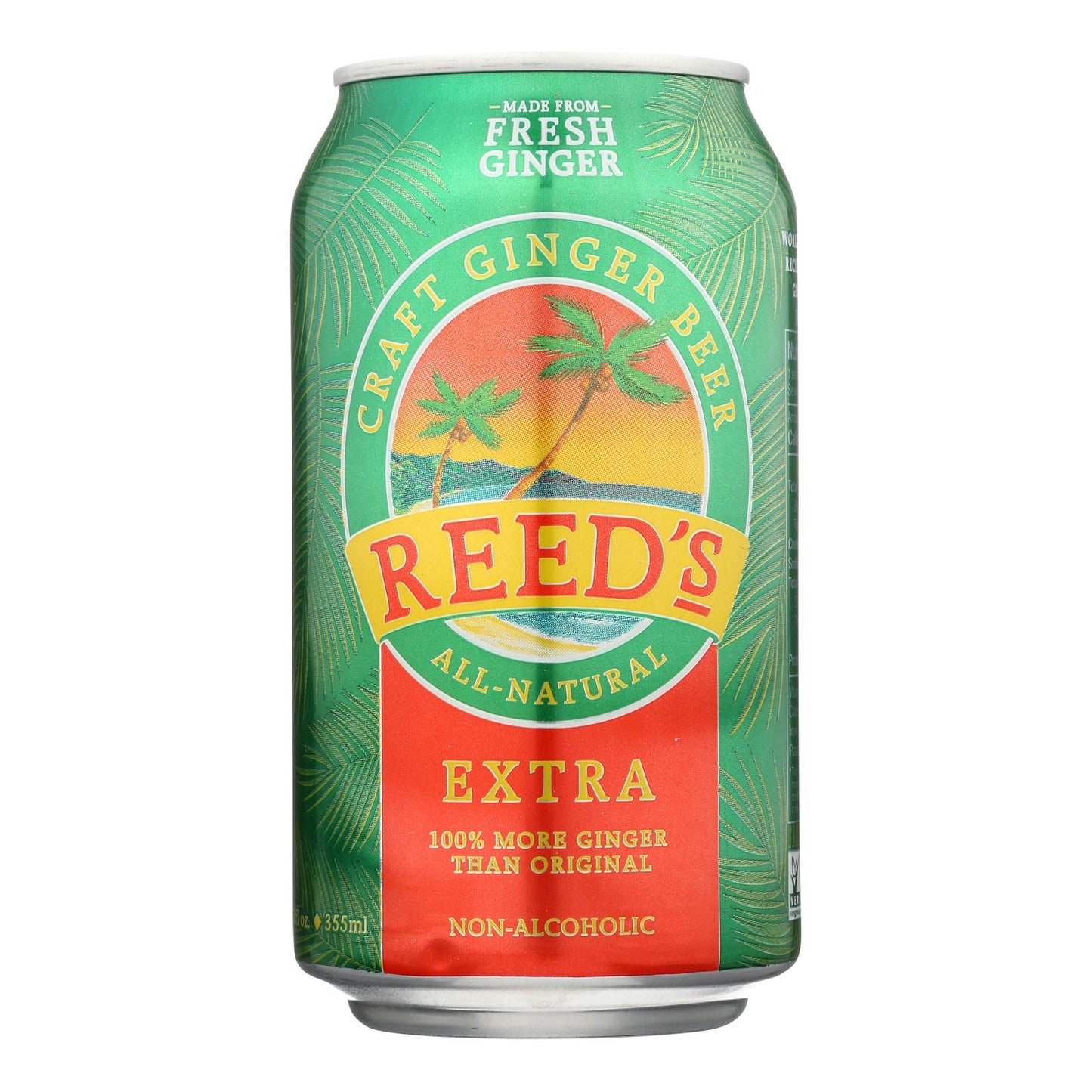 Reed's Extra Ginger Beer, 12 FZ, Case of 6
