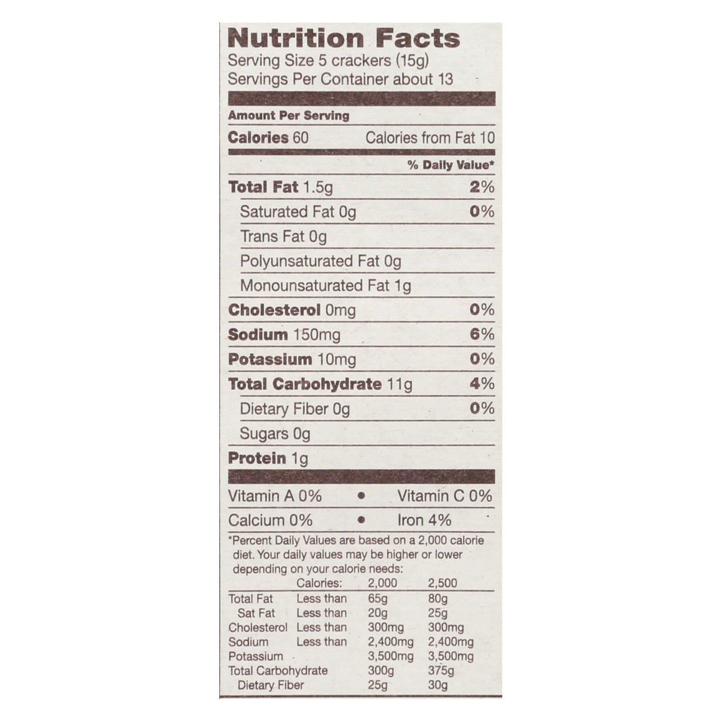 Back To Nature Organic Classic Saltine Crackers, 6 - 7 Oz Packs