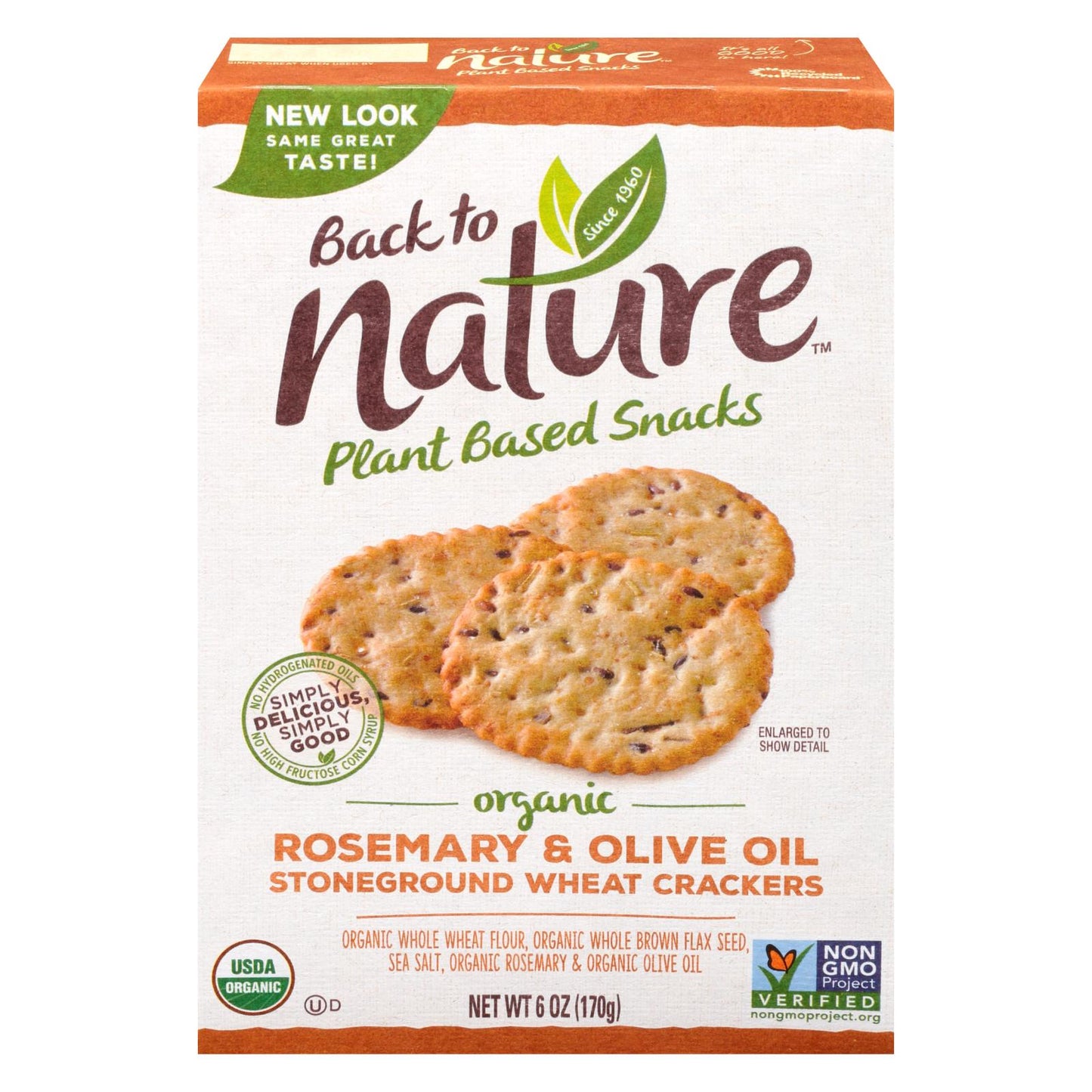 Back to Nature Rosemary & Olive Oil Stoneground Wheat Crackers - 6 Oz.