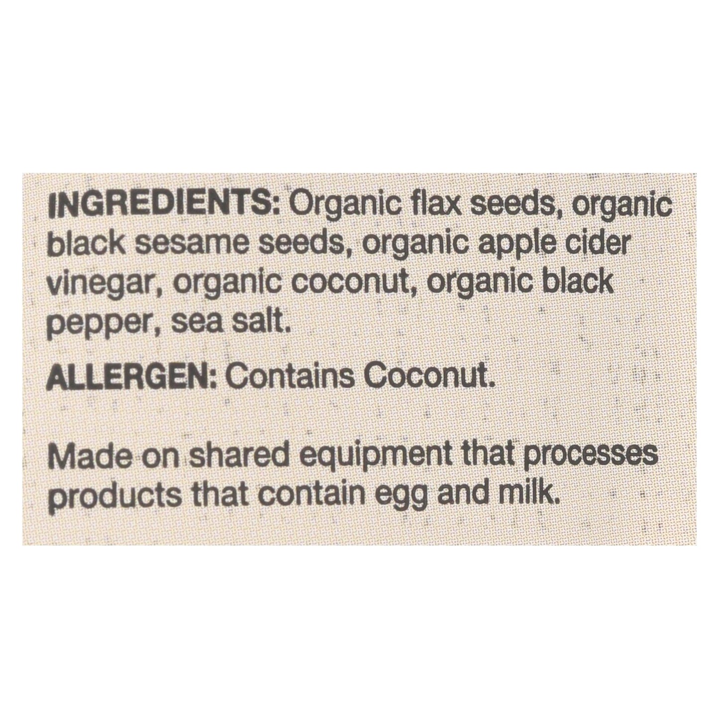 Dr. In The Kitchen Black Sesame Pepper Flackers (Pack of 6 - 4.5oz)