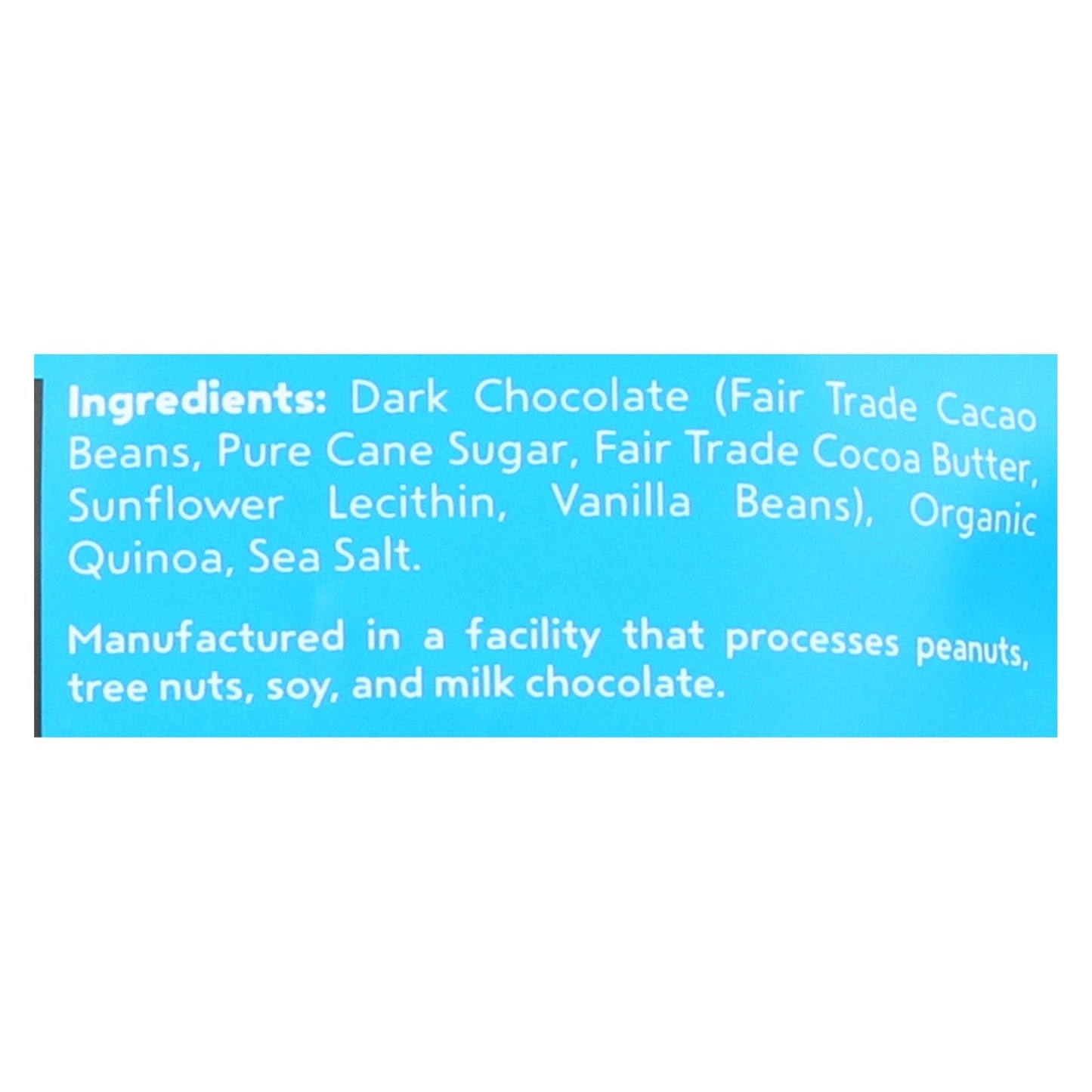 Undercover Quinoa Dark Chocolate + Sea Salt Crispy Quinoa Snack (Pack of 12 - 2 Oz.)