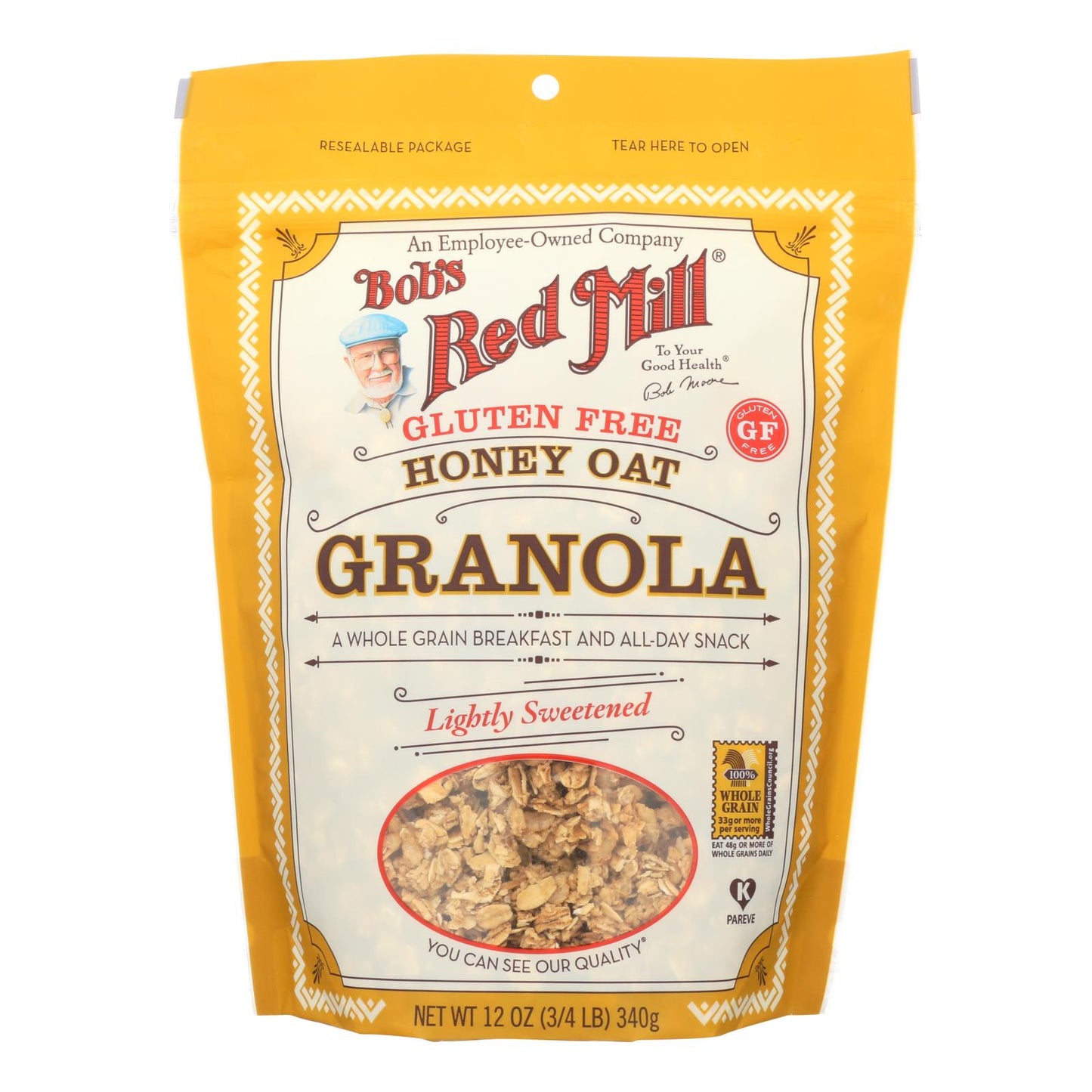 Bob's Red Mill Gluten-Free Honey Oat Granola, 12 oz Boxes, Pack of 4 | Healthy and Wholesome
