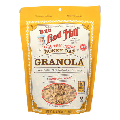 Bob's Red Mill Gluten-Free Honey Oat Granola, 12 oz Boxes, Pack of 4 | Healthy and Wholesome