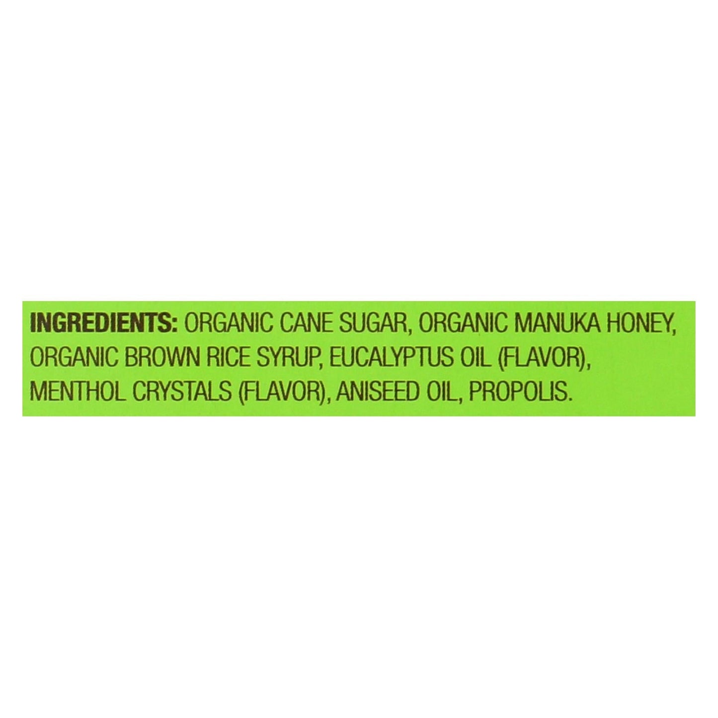 Organic Manuka Honey Eucalyptus Drops 4 Oz.