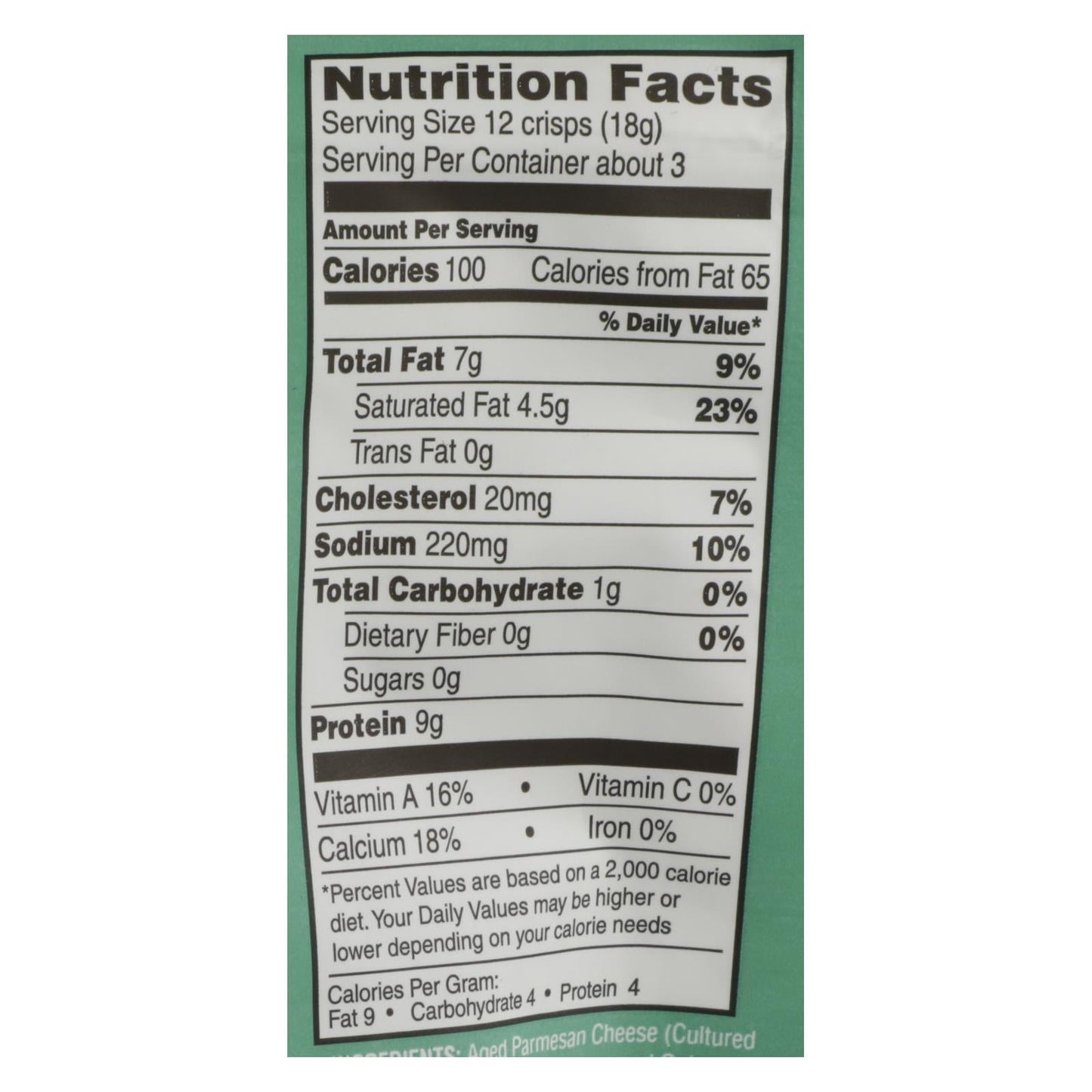 Parm Crisps, Creamy Onion Flavored Cheese Crisps, Pack of 12, 1.75 Oz