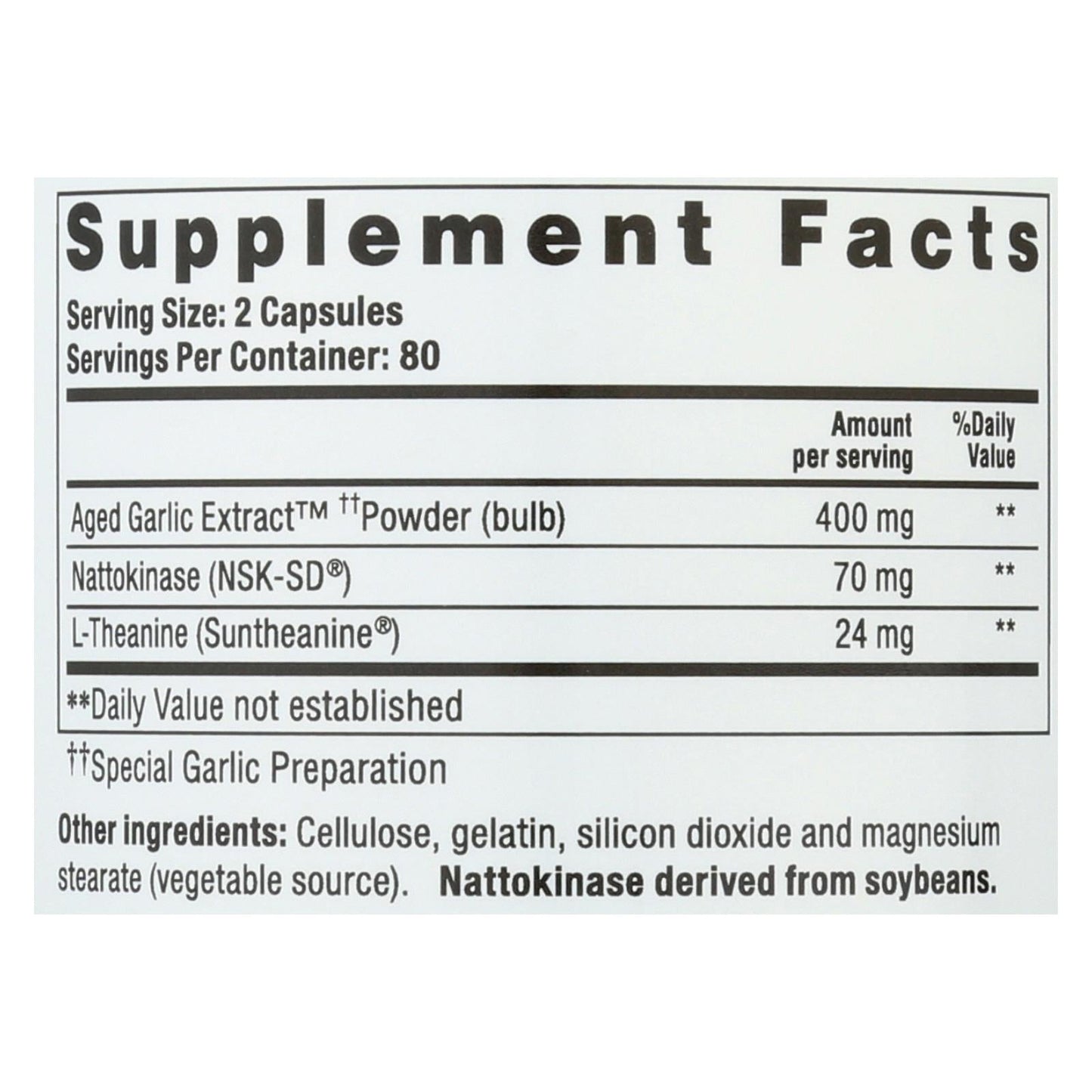 Kyolic Aged Garlic Extract Blood Pressure Support (160 Capsules)