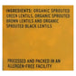 TruRoots Organic Sprouted Trio Lentil Accents (Pack of 6 - 8 Oz.)