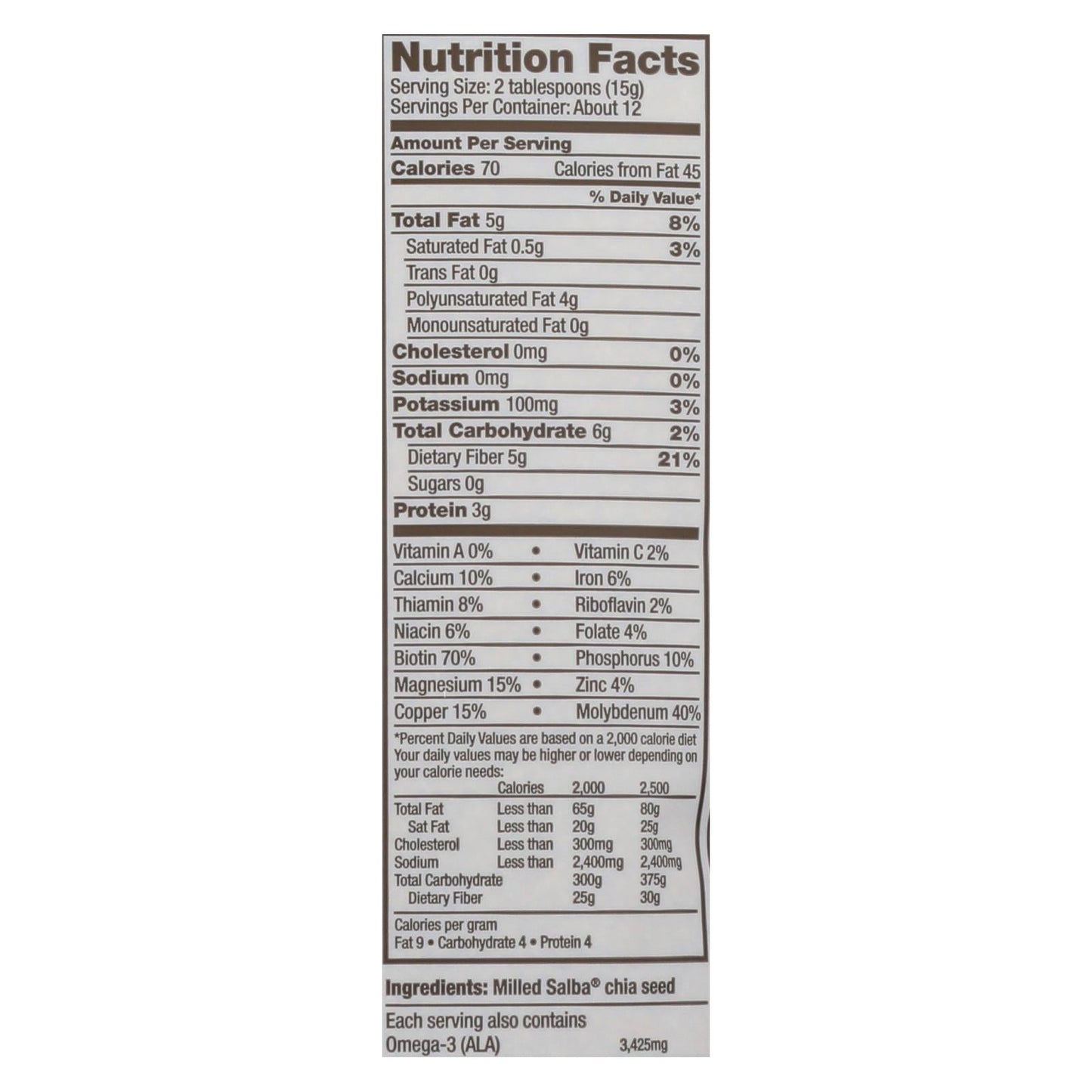 Salba Smart Premium Ground Chia Seed 6-Pack, 6.4 Oz