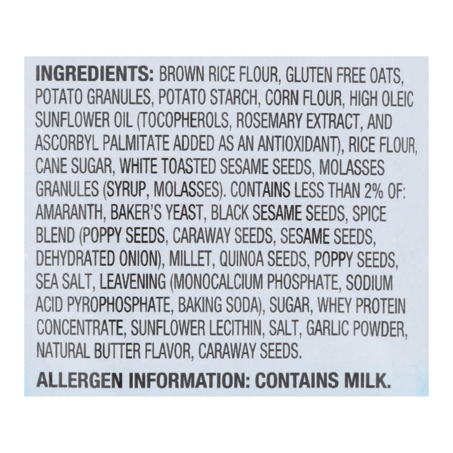Milton's Everything Gluten-Free Crackers (Pack of 12 / 4.5 Oz.)