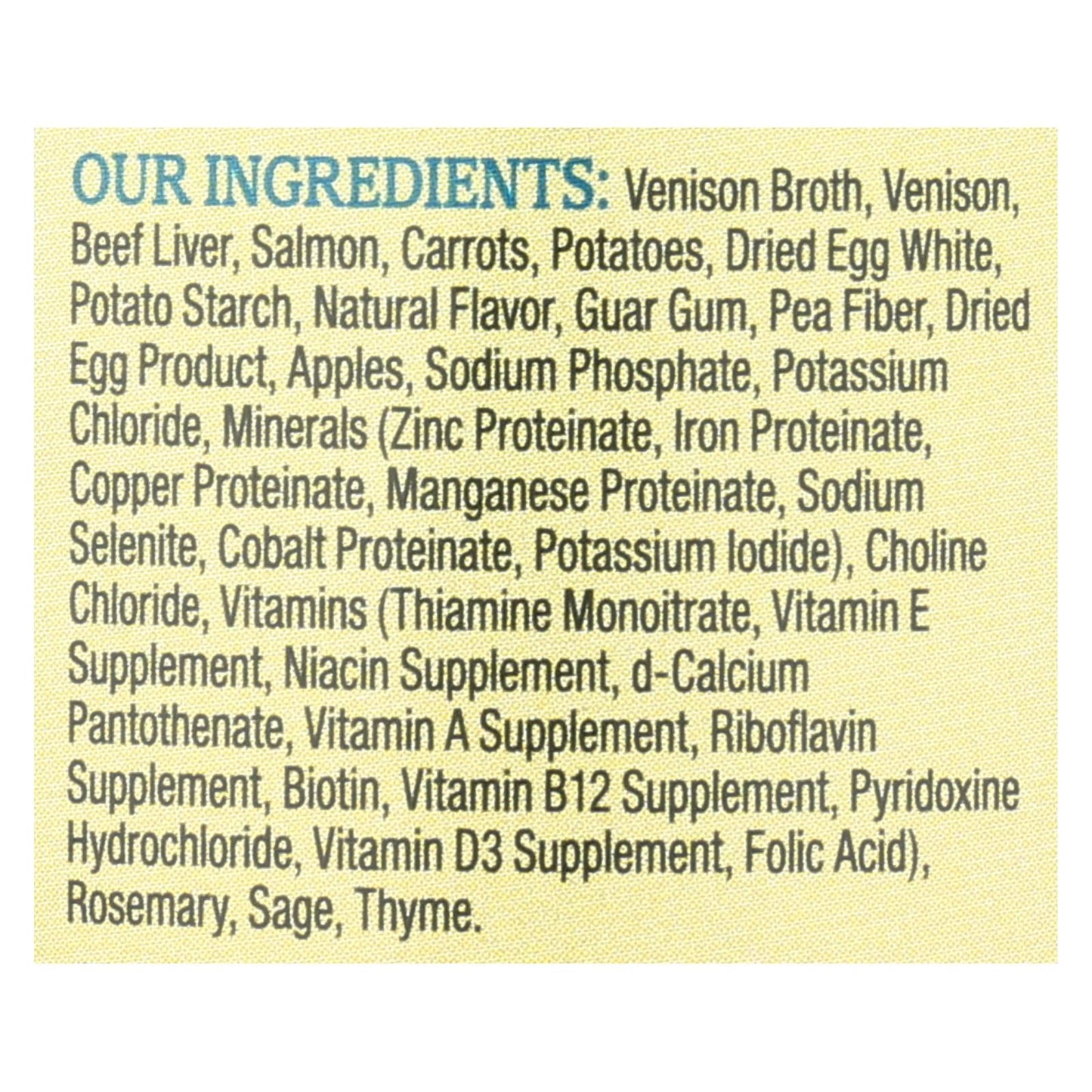 Wellness Pet Products Dog Food - Venison and Salmon with Potatoes and Carrots (Pack of 12) - 12.5 oz.