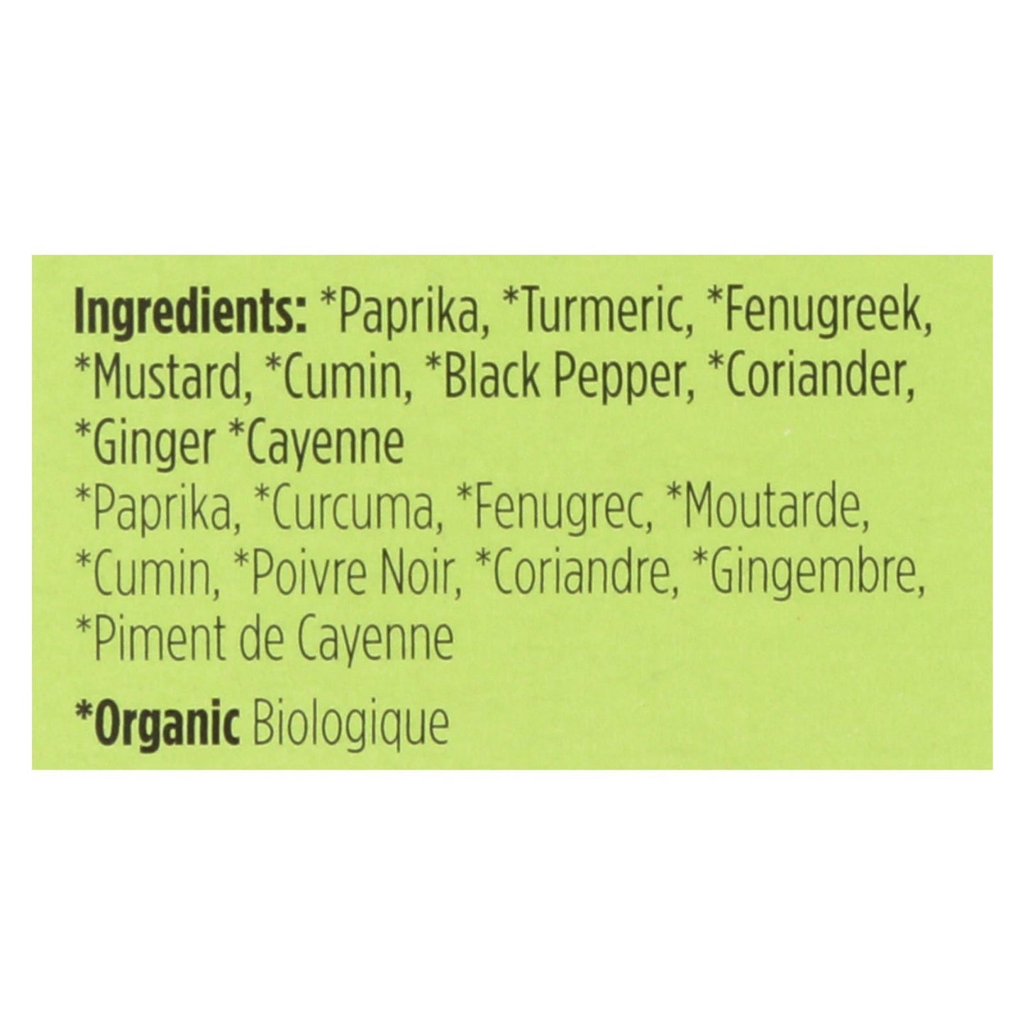 Spicely Organics Organic Tandoori Masala Seasoning, 0.45 Oz. Pack of 6