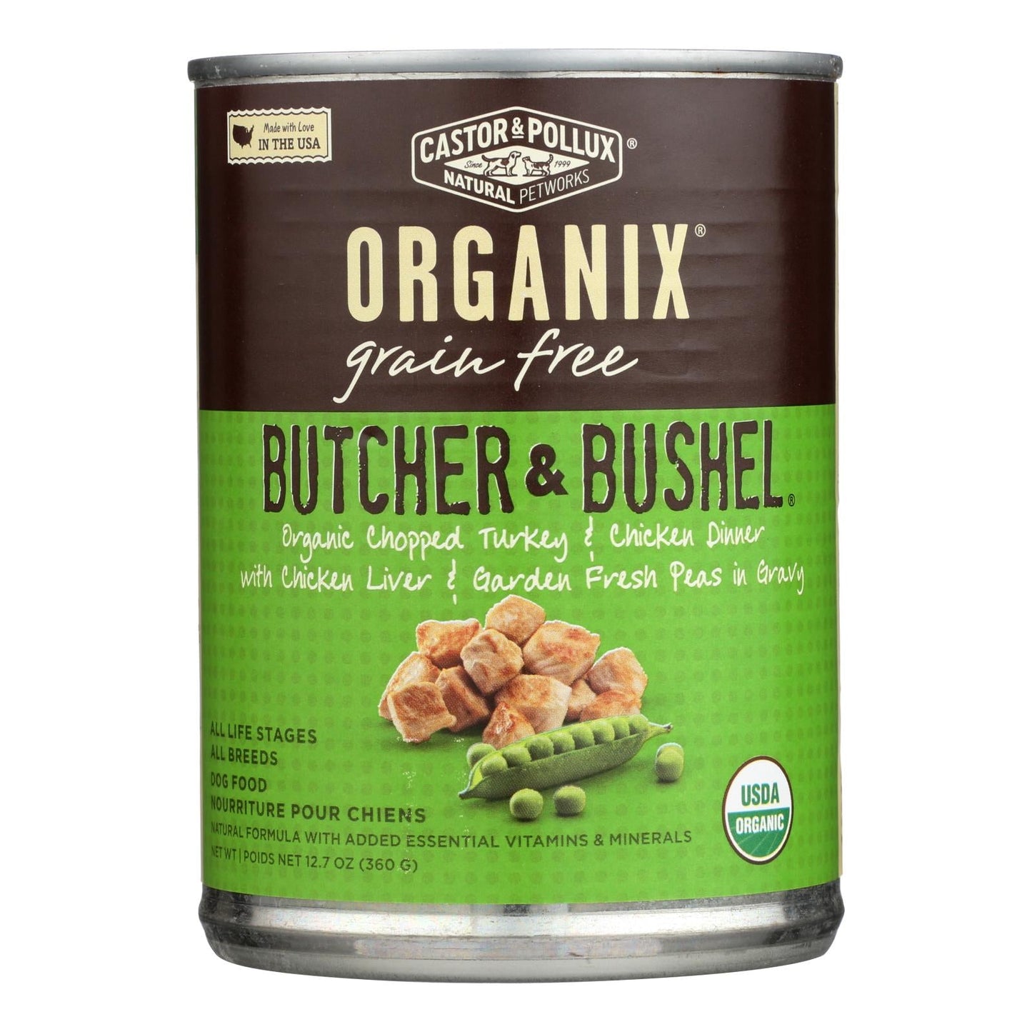Castor & Pollux Organic Chopped Turkey & Chicken Adult Dry Dog Food - 12.7 Oz. Pack
