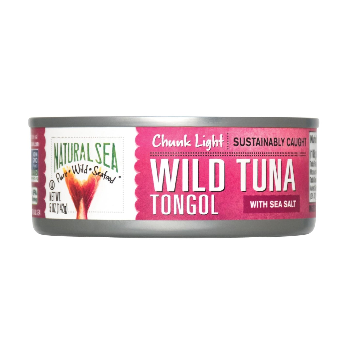 Natural Sea Tongue Tuna Chunk Light Wild Salted (12 - 5 Oz. Cans)