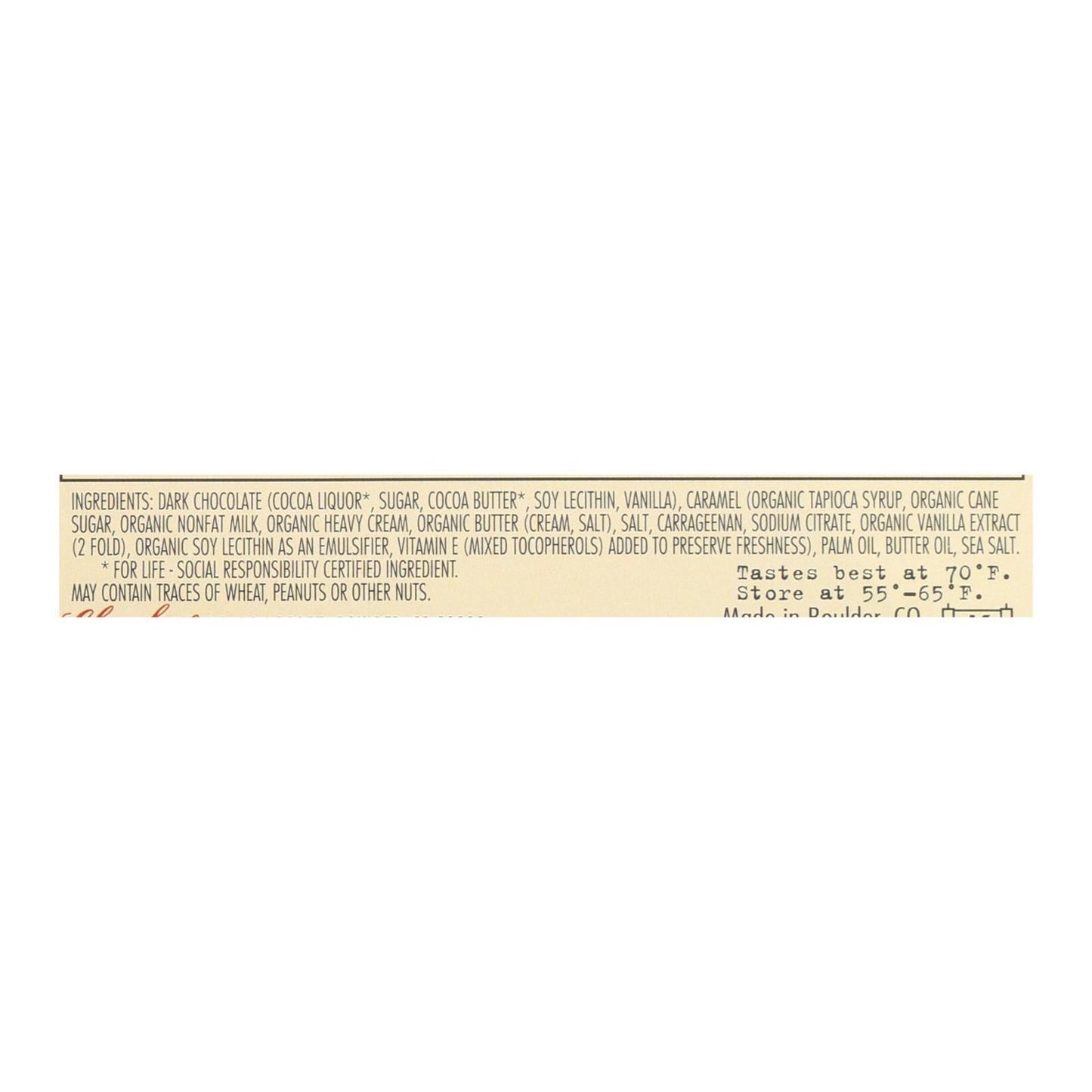Chocolove Xoxox Dark Chocolate Bar with Decadent Salted Caramel (Pack of 10 - 3.2 Oz. Bars)