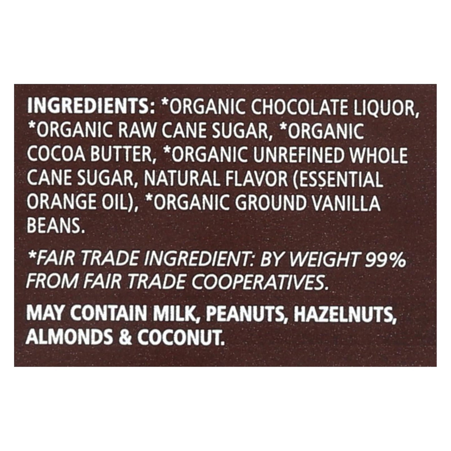 Equal Exchange Organic Orange Chocolate Bars - 12 Pack, 2.8 Oz. Each