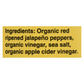 Organic Harvest Pepper Sauce [Pack of 12] - 5 Oz. Organic Jalapeno