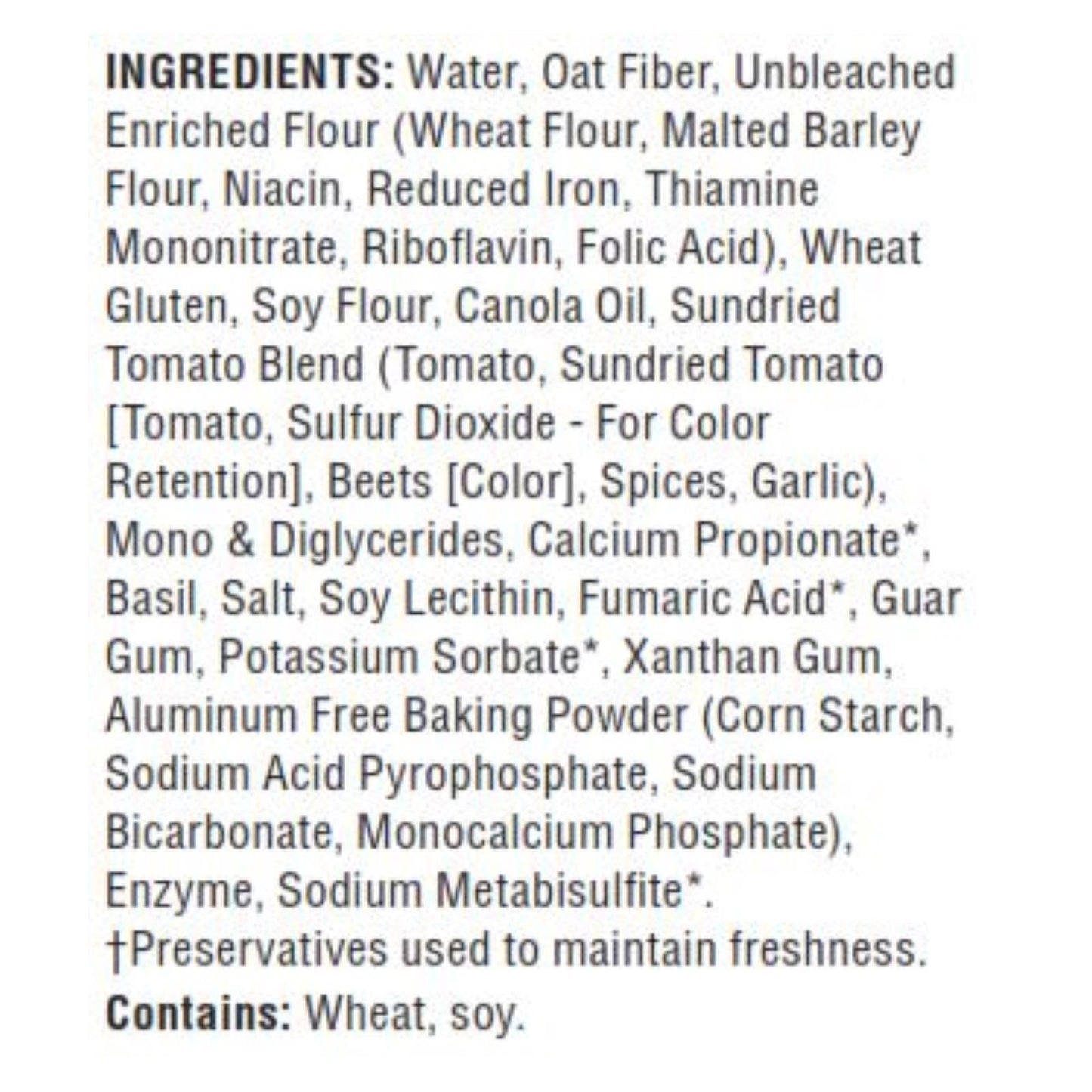 Tumaro's Carb Wise Sundried Tomato Basil Wraps, 8-Inch (Pack of 6 - 8 Count)