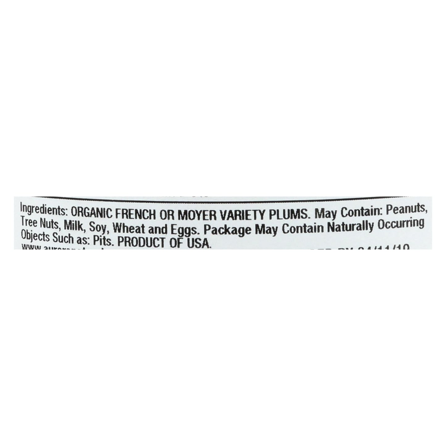 Aurora Natural Organic Prunes, 11 Oz. (Pack of 12)