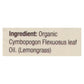 Nature's Answer Organic Lemongrass Essential Oil, 0.5 Oz.