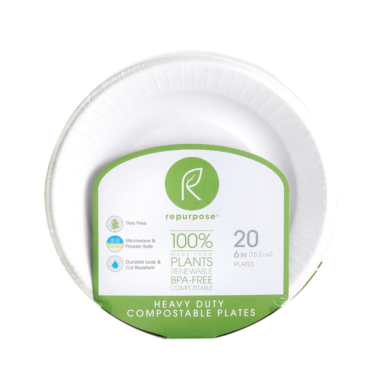 Compostable Bagasse Plates, 24-Pack, 20-Count