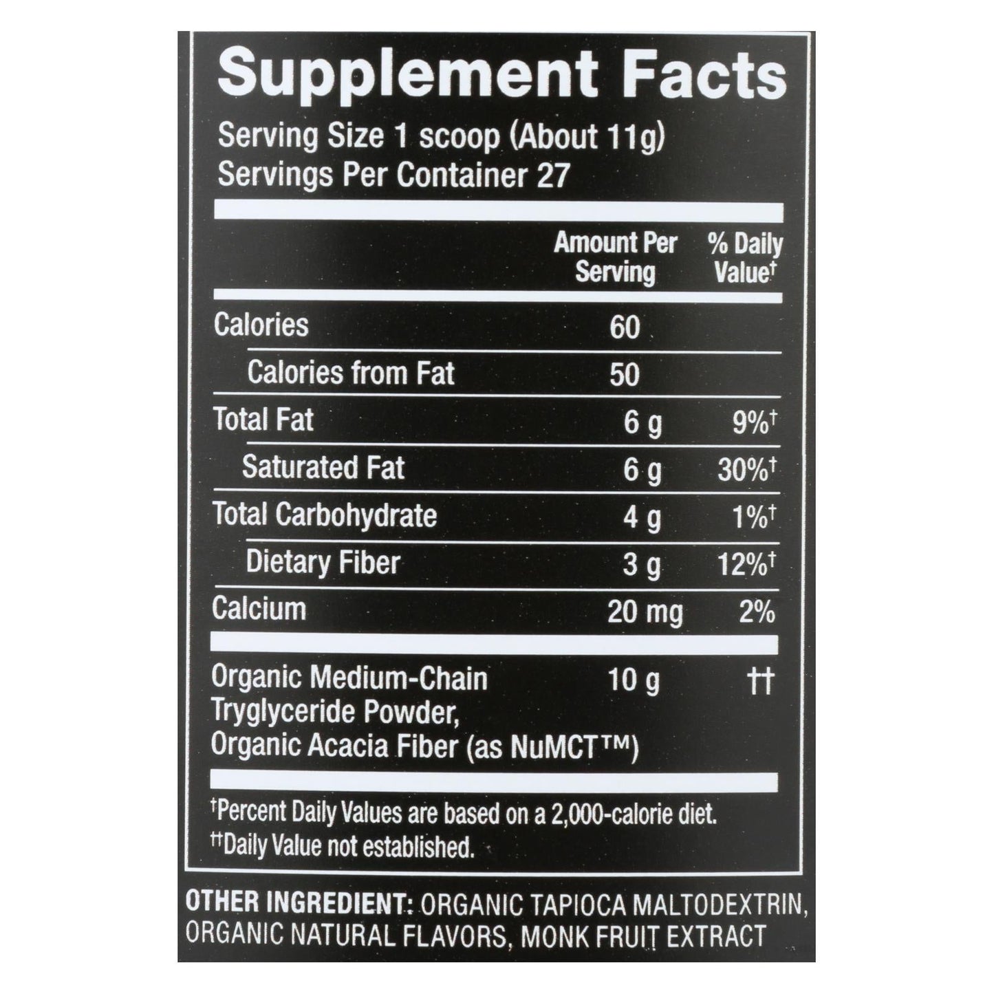 Nutiva Premium Vanilla MCT Powder - 10.6 Oz