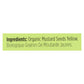 Spicely Organics Organic Yellow Mustard Seeds - 0.45 Oz.