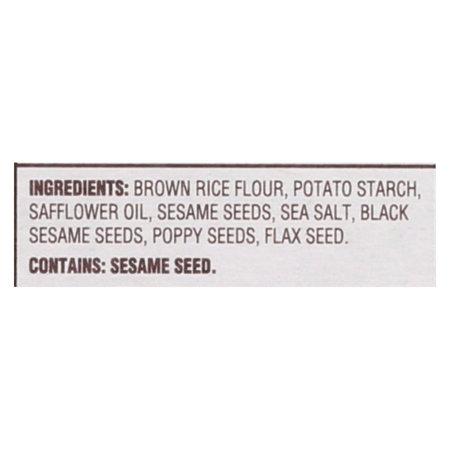 Back To Nature Multi Seed Rice Thin Crackers, Brown Rice with Sesame, Poppy and Flax Seeds (Pack of 12 - 4 Oz. Each)
