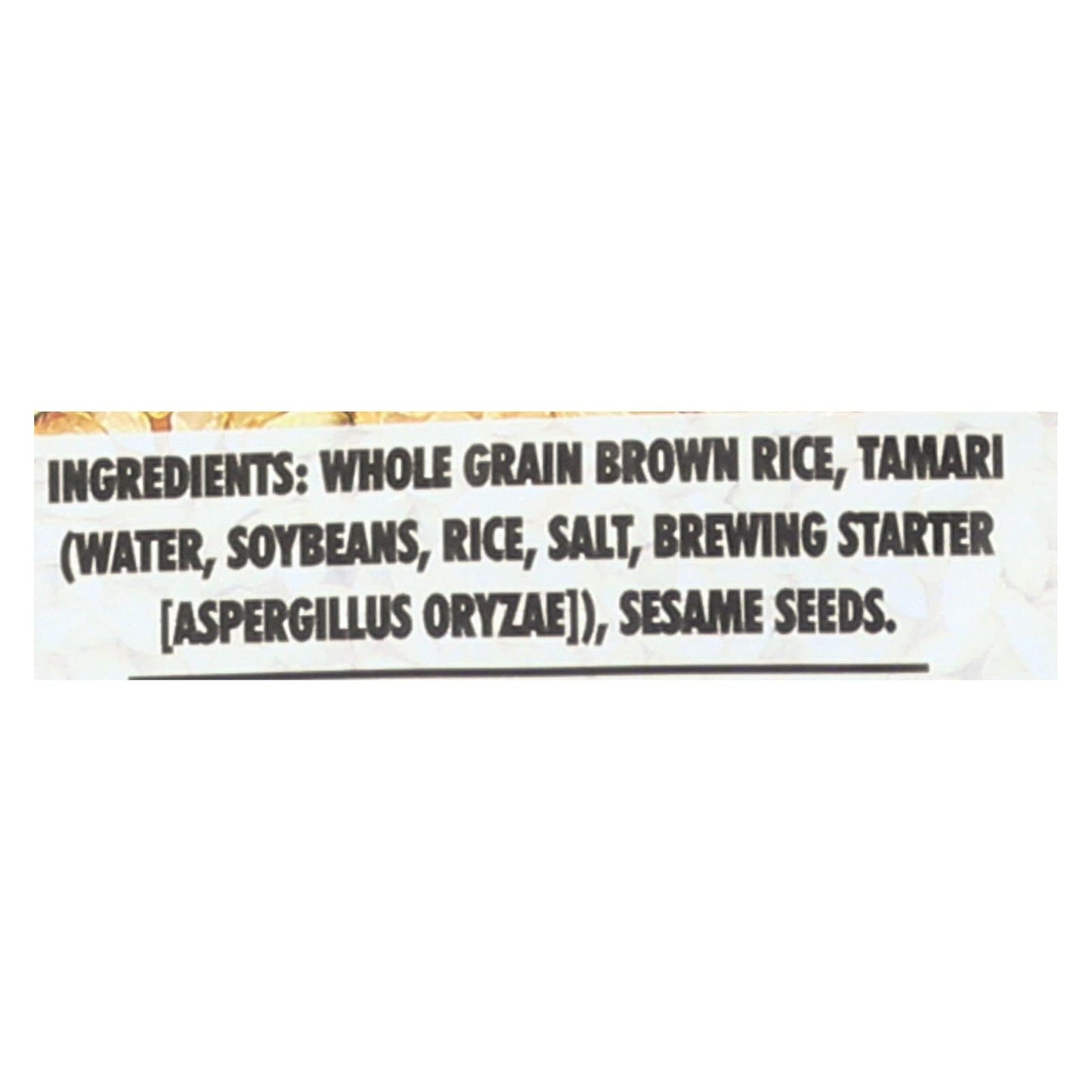 Edward & Sons Brown Rice Snaps, Tamari Sesame, 3.5 oz, Case of 12