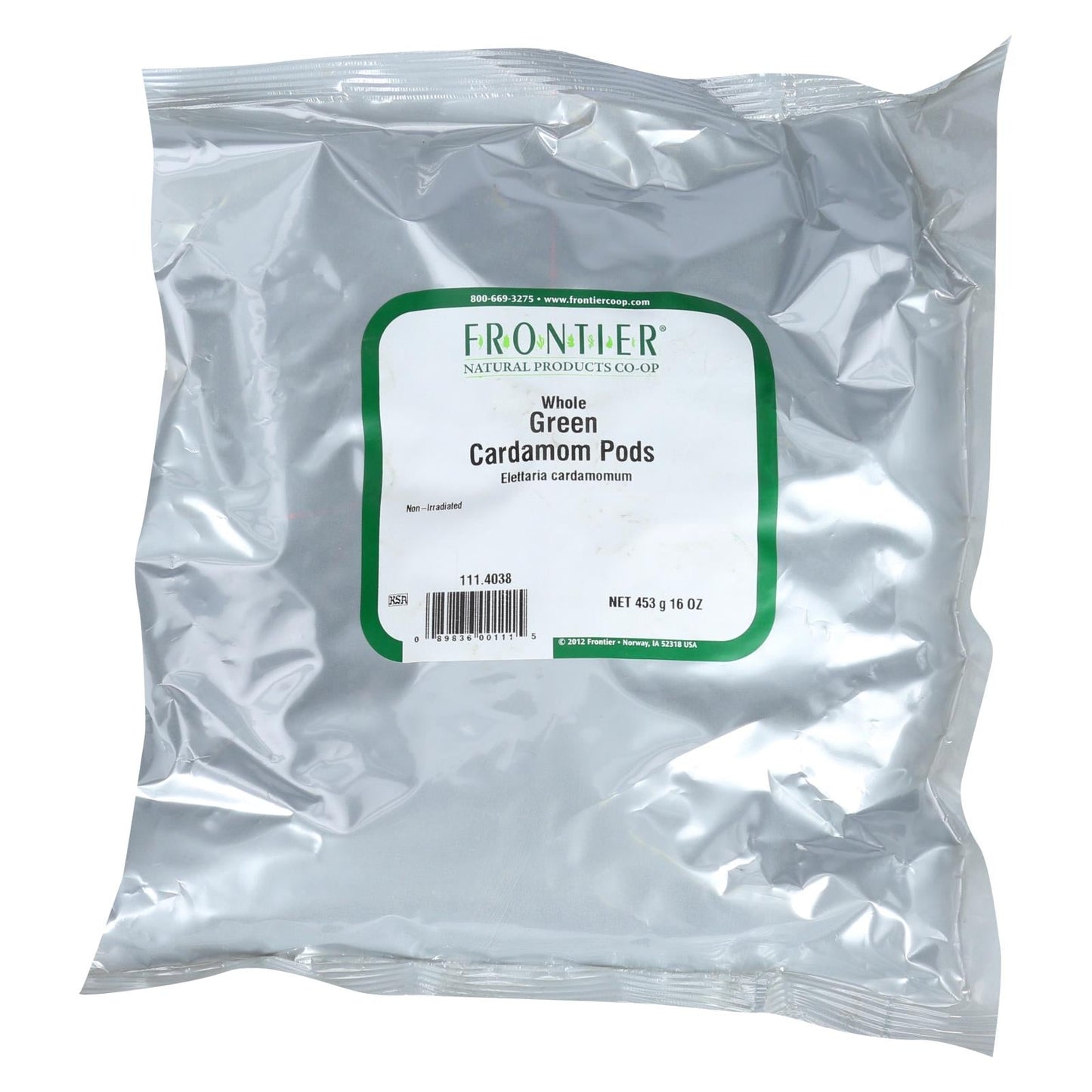 Frontier Herb Green Cardamom Pods, 1 lb Bag