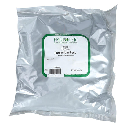 Frontier Herb Green Cardamom Pods, 1 lb Bag