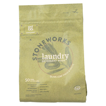Stoneworks Olive Leaf Laundry Detergent Pods, 6 Cases x 50 Pods