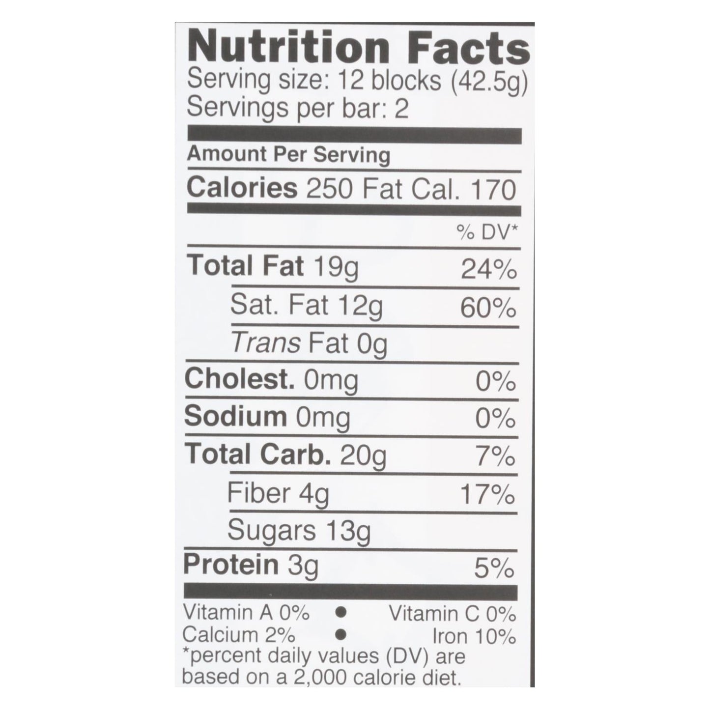 Divine Dark Chocolate Bar with Mint Crisp (Pack of 12 - 3 Oz.)