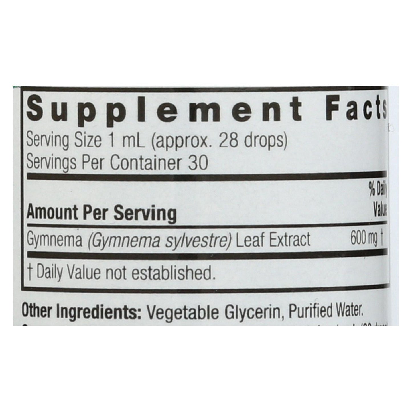Nature's Answer Gymnema Leaf Extract 600 mg, Alcohol-Free, 1 Fl Oz