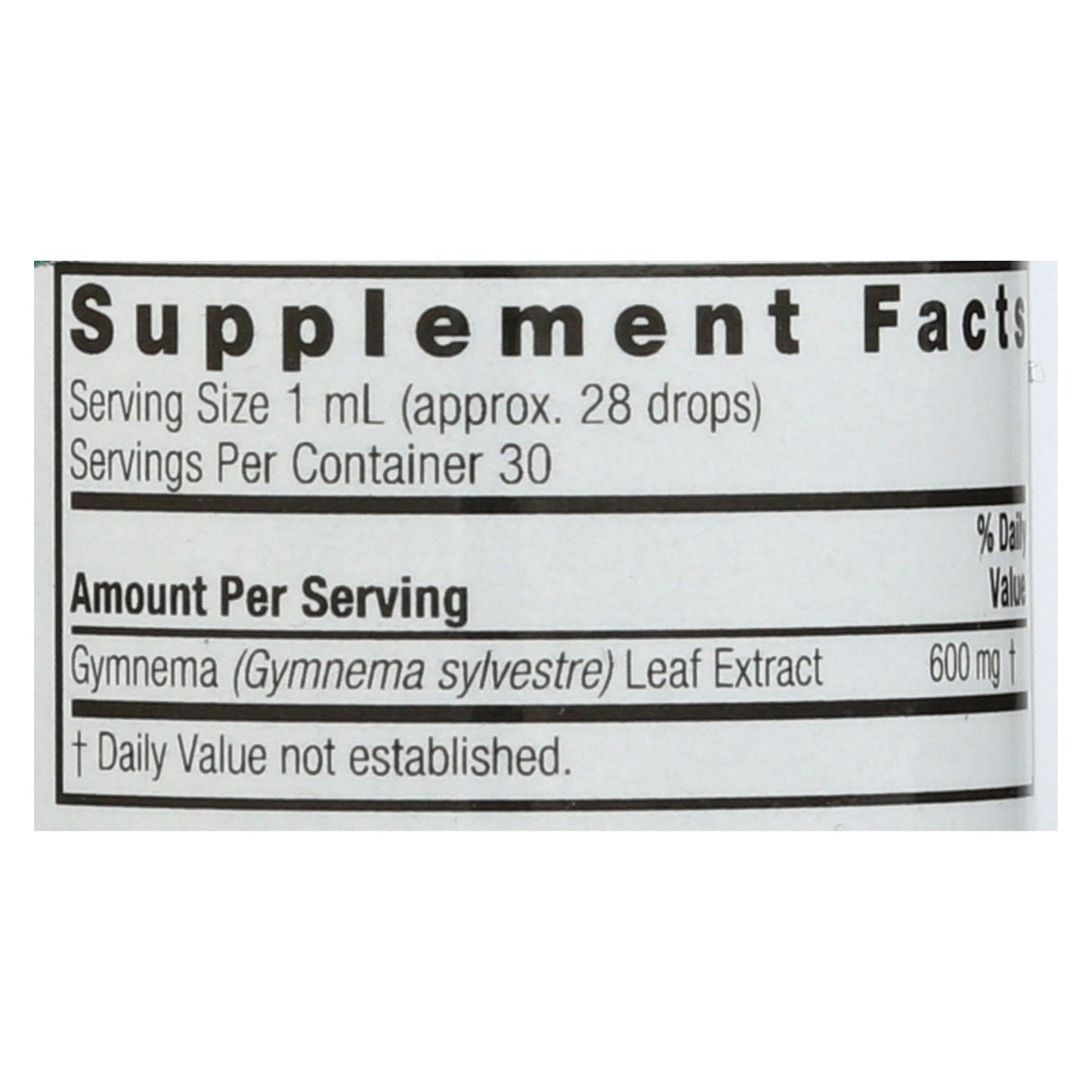 Nature's Answer Gymnema Leaf Extract 600 mg, Alcohol-Free, 1 Fl Oz