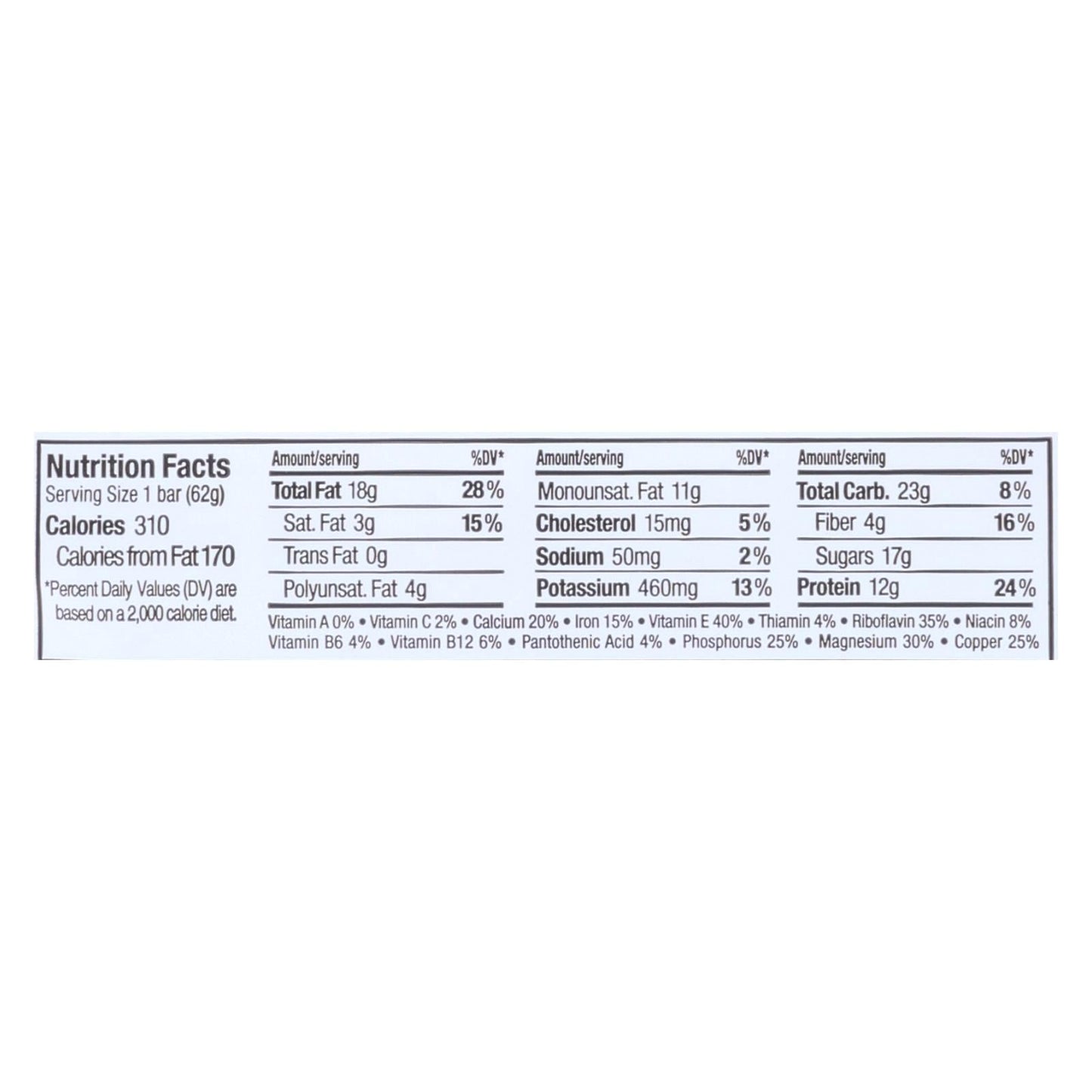 Dark Chocolate Almond Perfect Bar (Pack of 8 - 2.2 Oz.)