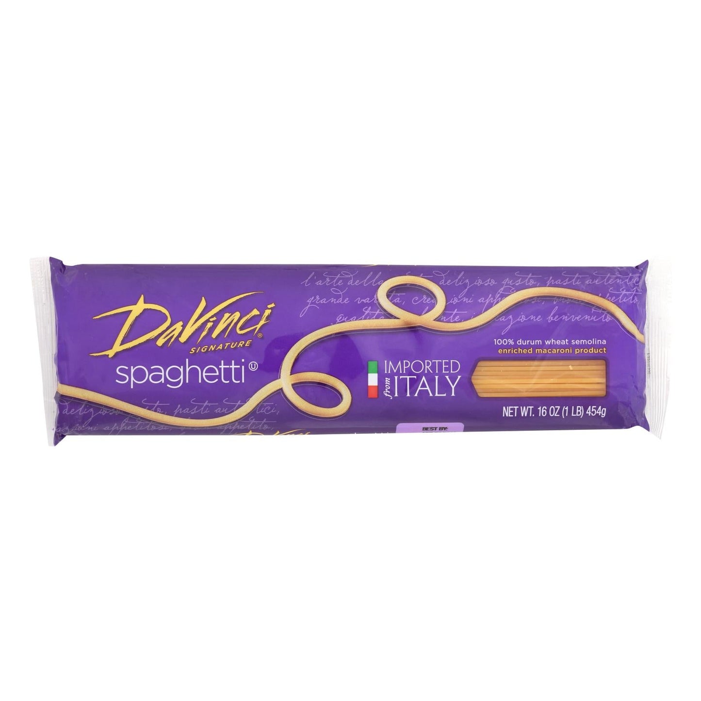 Da Vinci Restaurant Quality Spaghetti Pasta, 16 Oz. Bag (Case of 20)