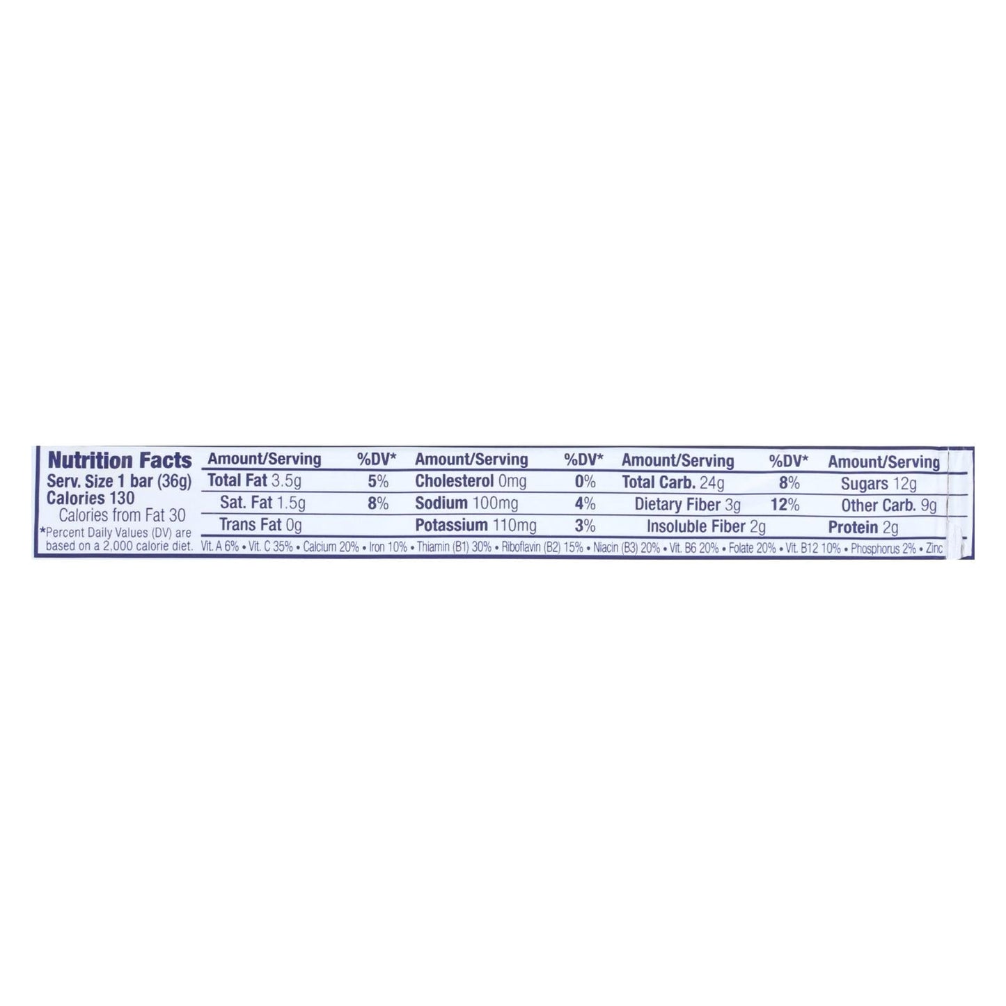 Clif Bar Zbar: Hearty Organic Dark Chocolate Chip Granola Bars (Pack of 18) - 1.27 Oz.