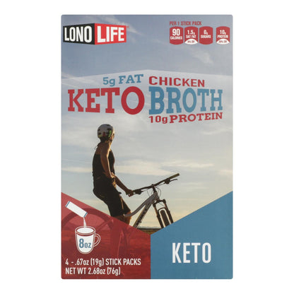 Lonolife Keto Chicken Bone Broth, 6-Pack (4/.67 Oz.)