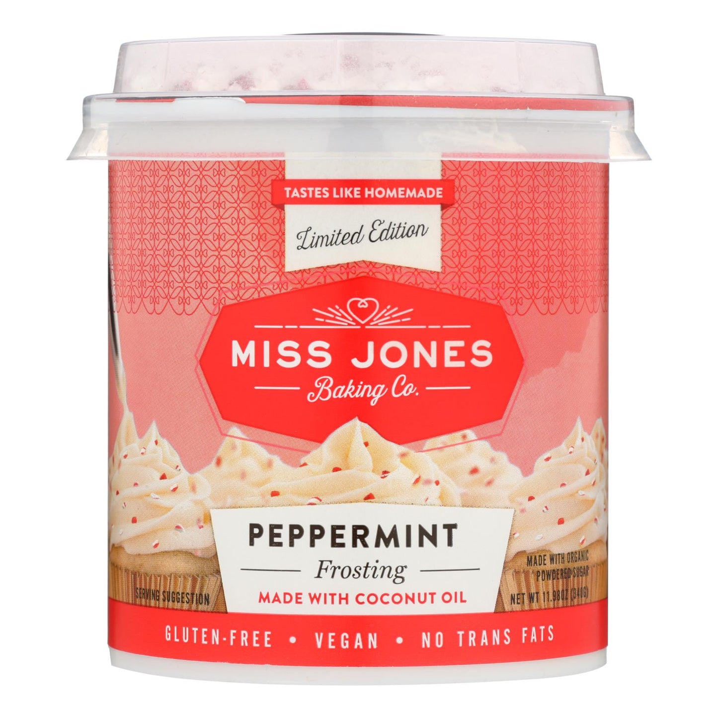 Miss Jones Baking Co Peppermint Frosting (Pack of 6 - 11.98 oz.)