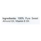 Hobe Labs Hobe Naturals Moisturizing Sweet Almond Oil (4 Fl Oz)