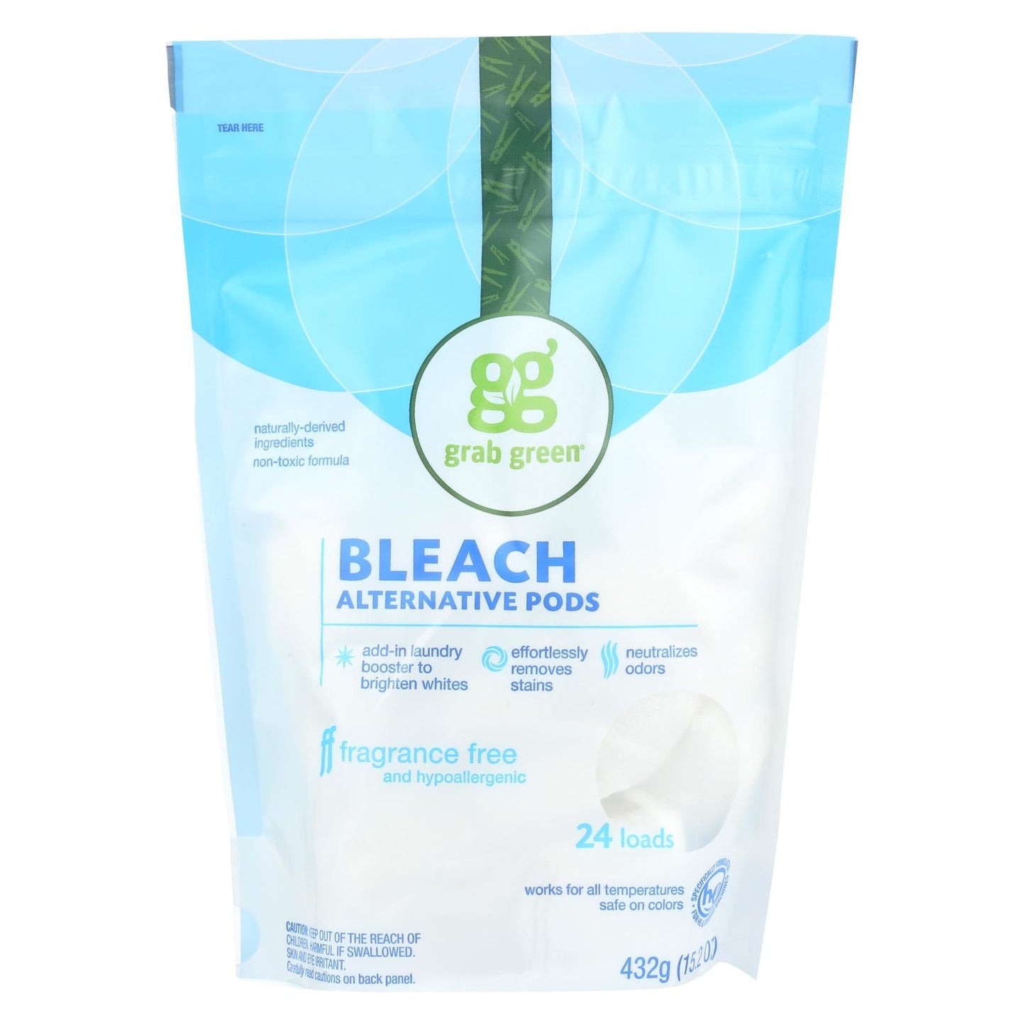 Grab Green - Alternative  Bleach  - Fragrance Free (Pack of 6) - 24 Count